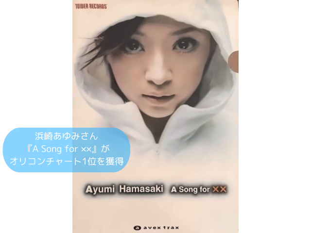 浜崎あゆみさん 『A Song for ××』が オリコンチャート1位を獲得