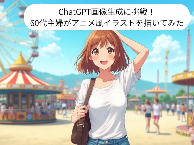ChatGPT画像生成に挑戦！60代主婦がアニメ風イラストを描いてみた