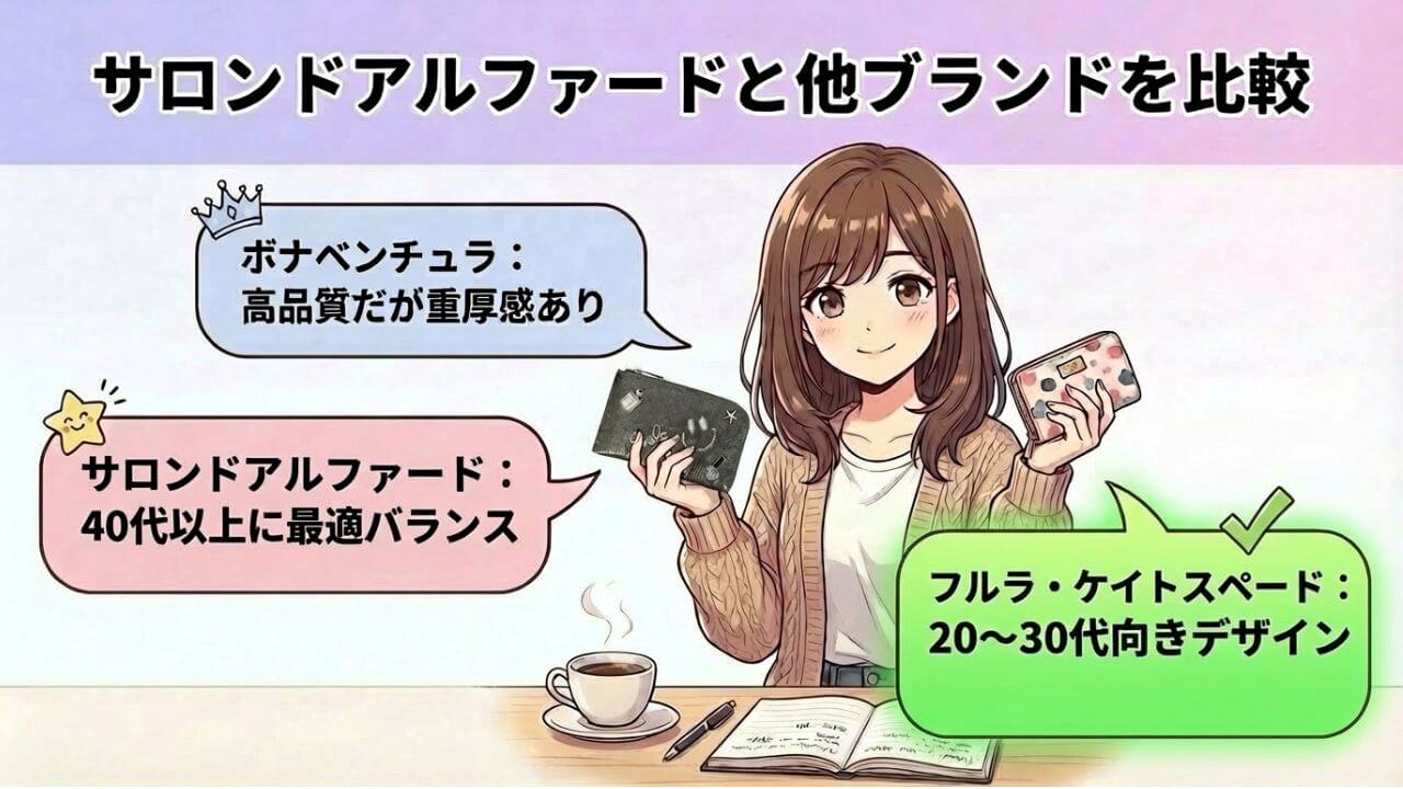 サロンドアルファードと他ブランドを比較【ボナベンチュラ等】 