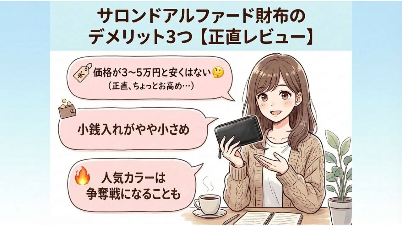 サロンドアルファード財布のデメリット3つ【正直レビュー】 