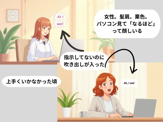 上手くいかなかった頃の画像