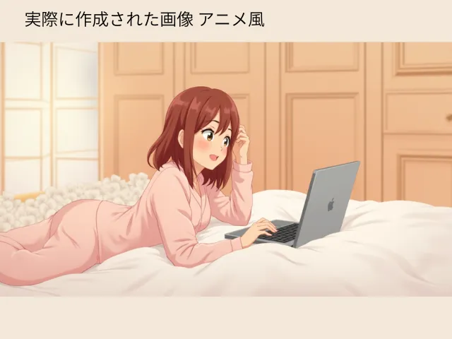 実際に作成された画像 アニメ風