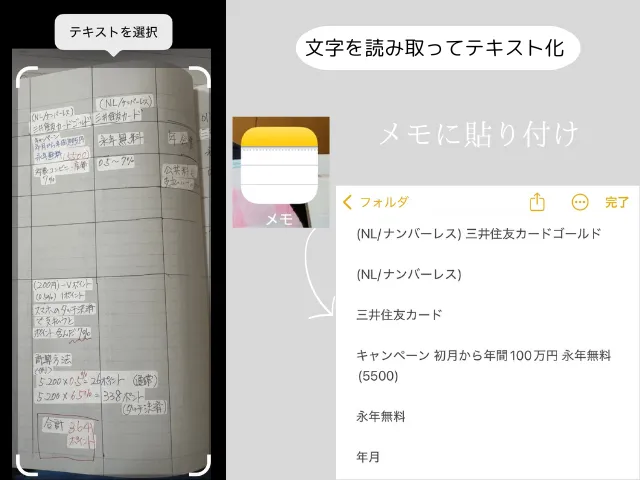 文字を読み取ってテキスト化
