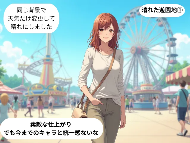 晴れた遊園地①