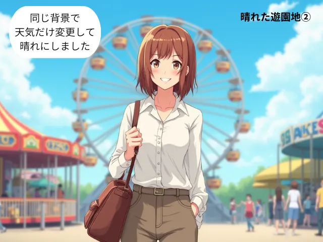 晴れた遊園地②