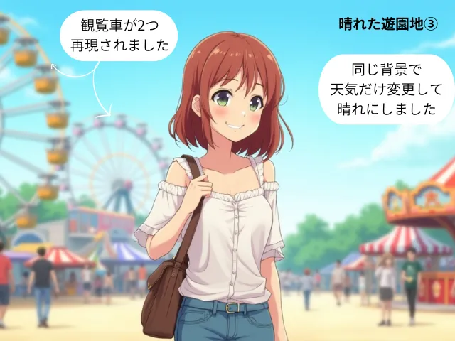 晴れた遊園地③