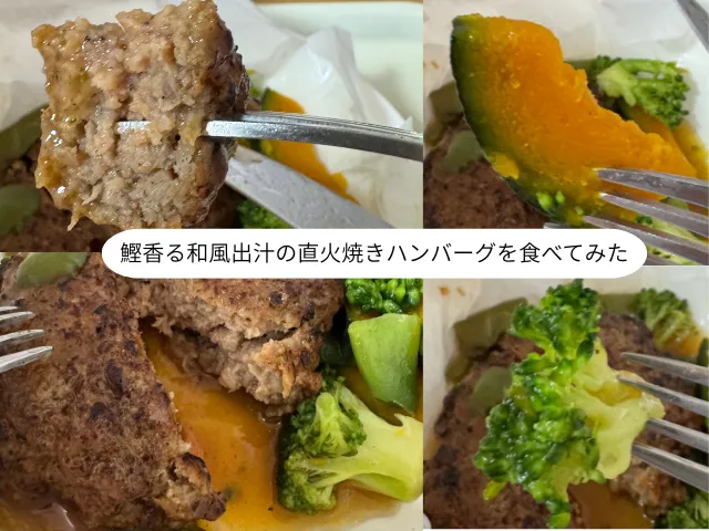 鰹香る和風出汁の直火焼きハンバーグを食べてみた