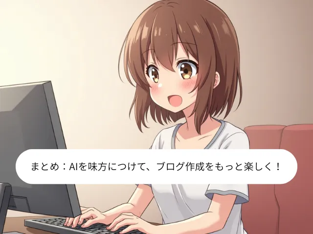 まとめ：AIを味方につけて、ブログ作成をもっと楽しく！