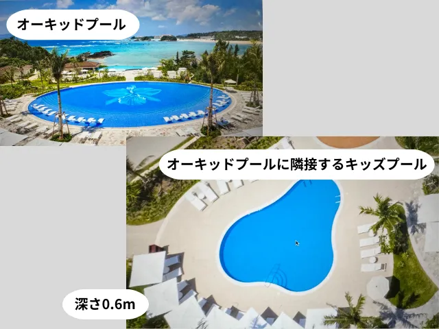 オーキッドプールに隣接するキッズプール