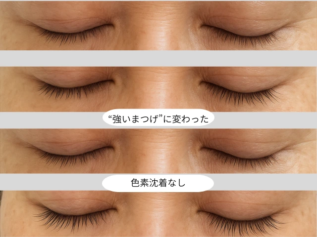 “強いまつげ”に変わった