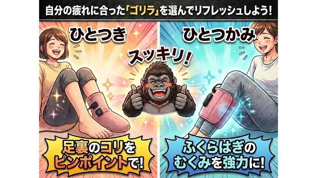 まとめ：自分の疲れに合った「ゴリラ」を選んでリフレッシュしよう 