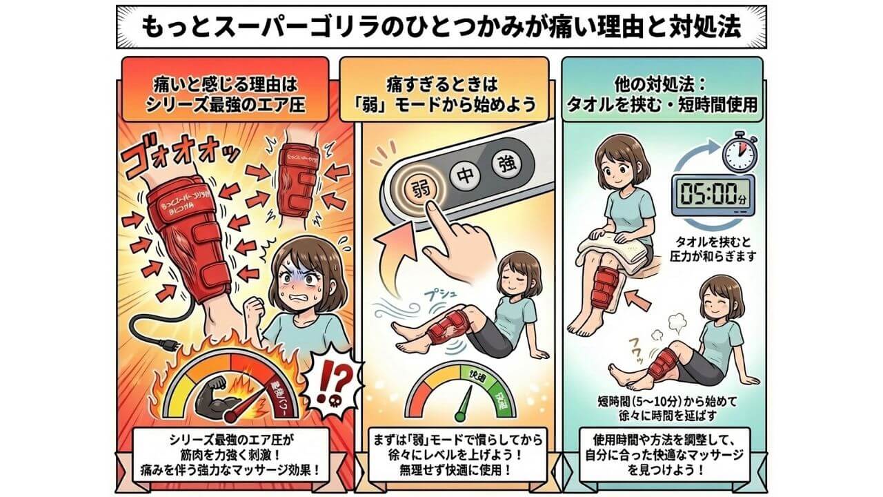 もっとスーパーゴリラのひとつかみが痛い理由と対処法