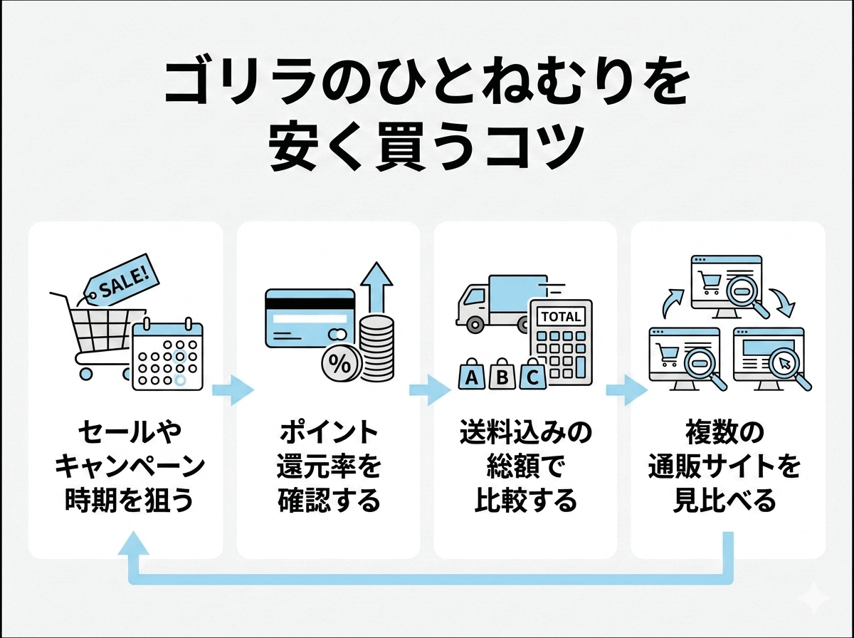 ゴリラのひとねむりを安く買うコツ 
