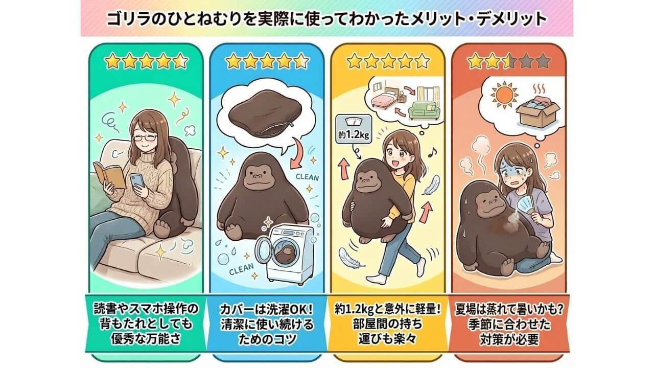 ゴリラのひとねむりを実際に使ってわかったメリット・デメリット