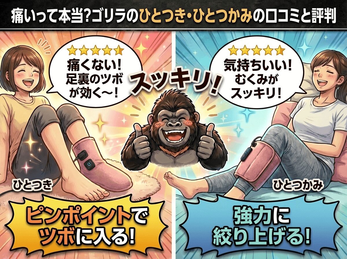 痛いって本当？ゴリラのひとつきとひとつかみの口コミと評判 