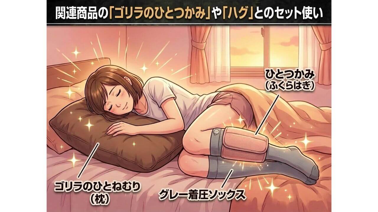 関連商品の「ゴリラのひとつかみ」や「ハグ」とのセット使い