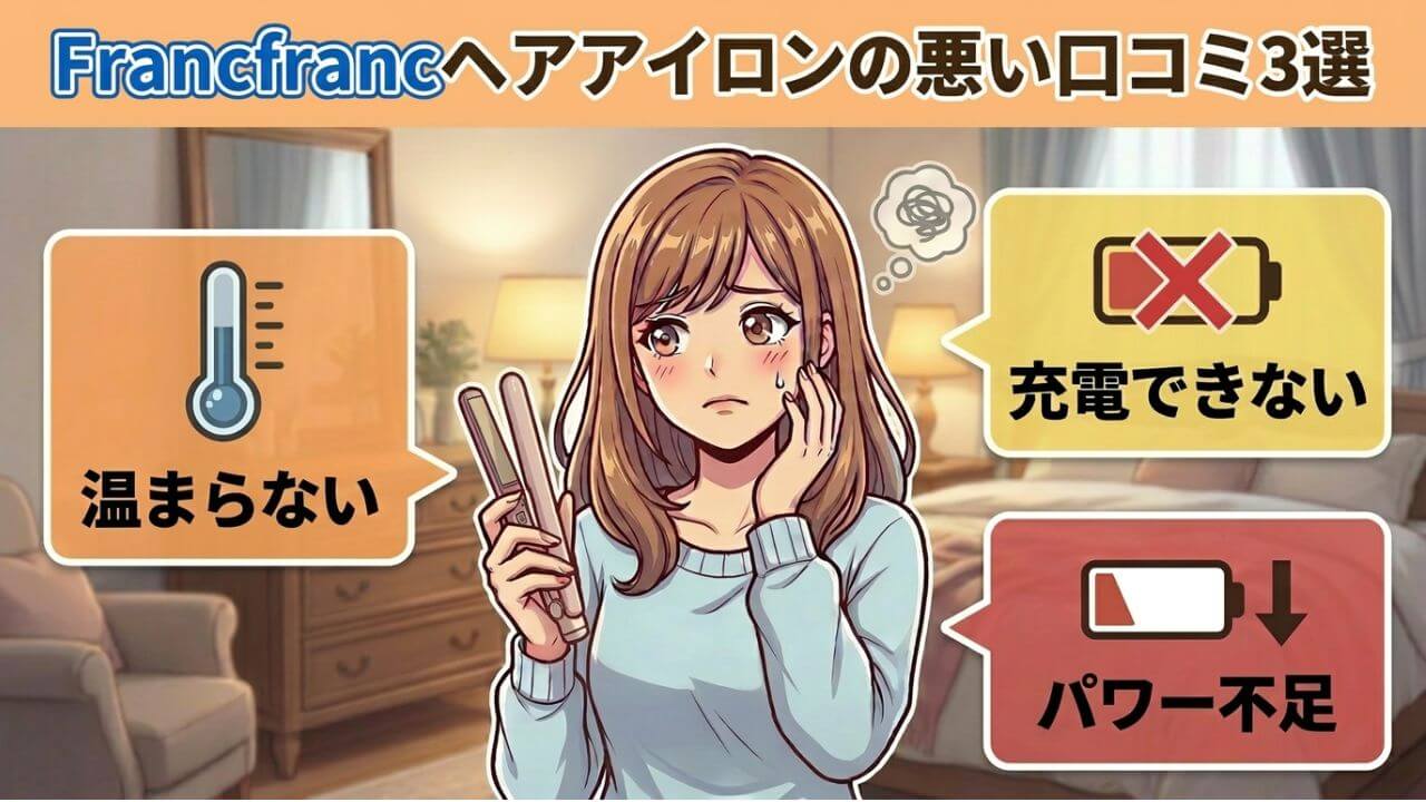 Francfrancヘアアイロンの悪い口コミ3選