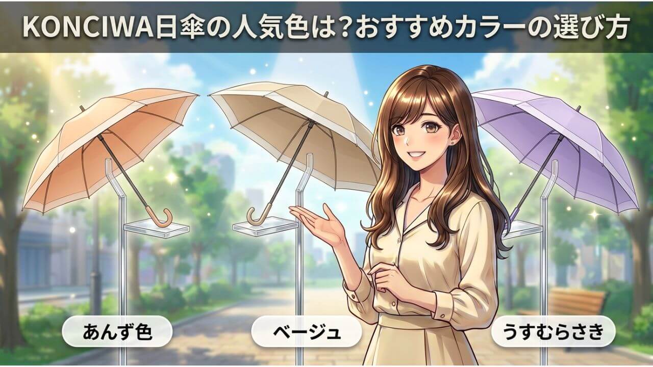KONCIWA日傘の人気色は？おすすめカラーの選び方 