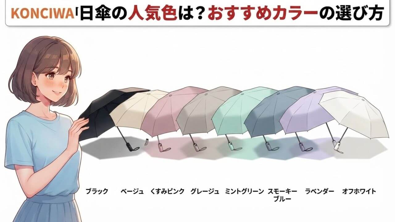 KONCIWA日傘の人気色は？おすすめカラーの選び方