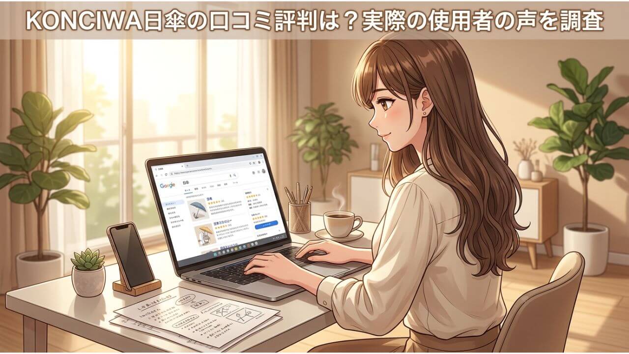KONCIWA日傘の口コミ評判は？実際の使用者の声を調査 