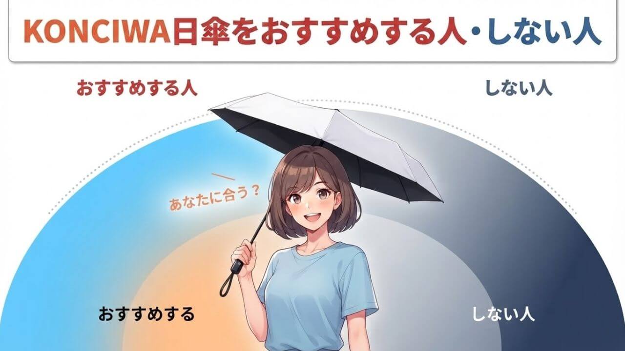 KONCIWA日傘をおすすめする人・しない人
