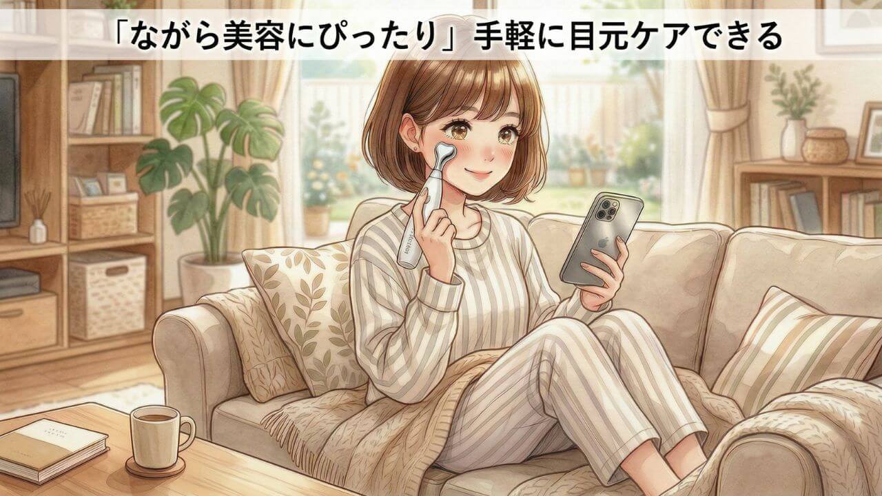 「ながら美容にぴったり」手軽に目元ケアできる