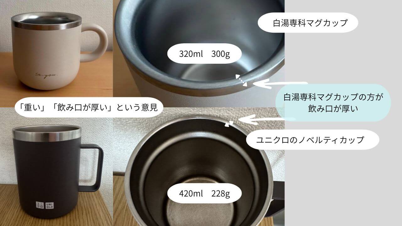 「重い」「飲み口が厚い」という意見