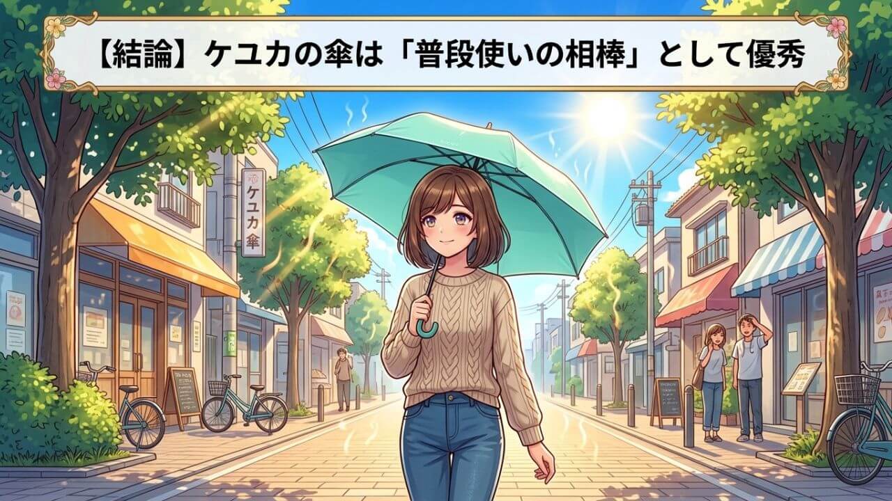 【結論】ケユカの傘は「普段使いの相棒」として優秀 