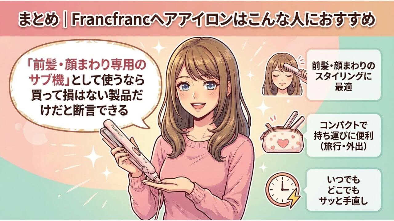 まとめ｜Francfrancヘアアイロンはこんな人におすすめ 