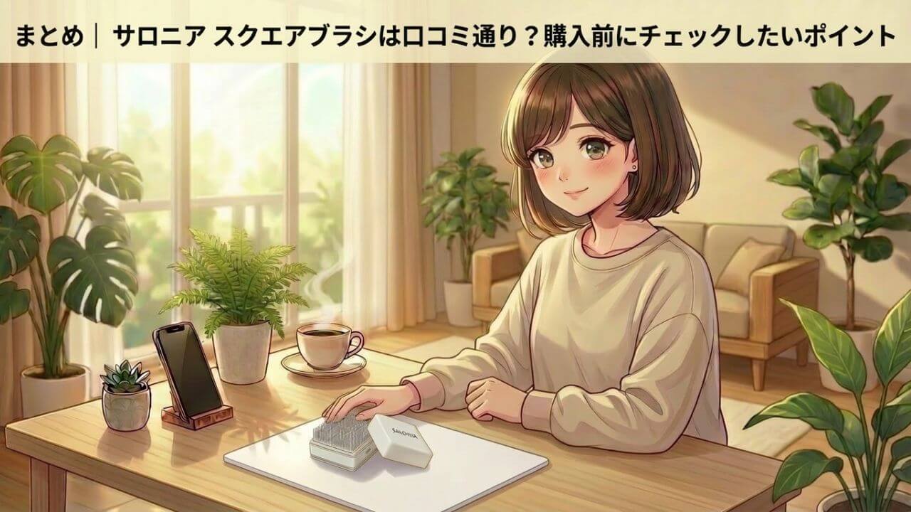 まとめ｜サロニア スクエアブラシは口コミ通り？購入前にチェックしたいポイント 
