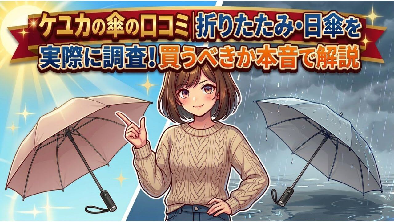 ケユカの傘の口コミ｜折りたたみ・日傘を実際に調査！買うべきか本音で解説