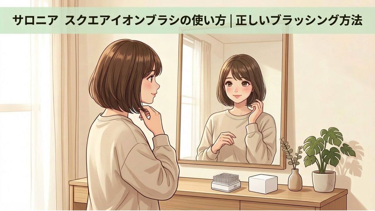 サロニア スクエアイオンブラシの使い方｜正しいブラッシング方法 