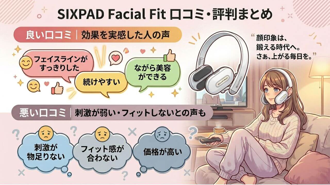 シックスパッド フェイシャルフィットの口コミ評判を徹底調査 