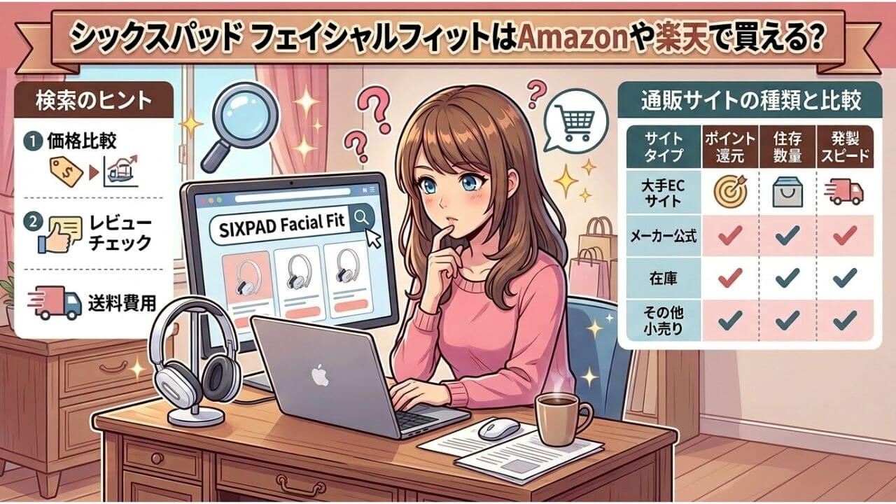 シックスパッド フェイシャルフィットはAmazonや楽天で買える？ 