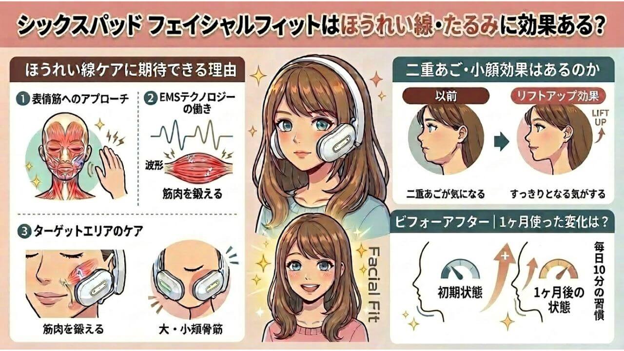 シックスパッド フェイシャルフィットはほうれい線・たるみに効果ある？ 