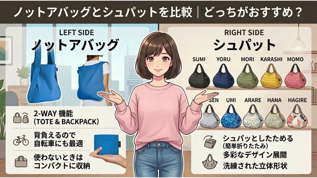 ノットアバッグとシュパットを比較｜どっちがおすすめ？ 