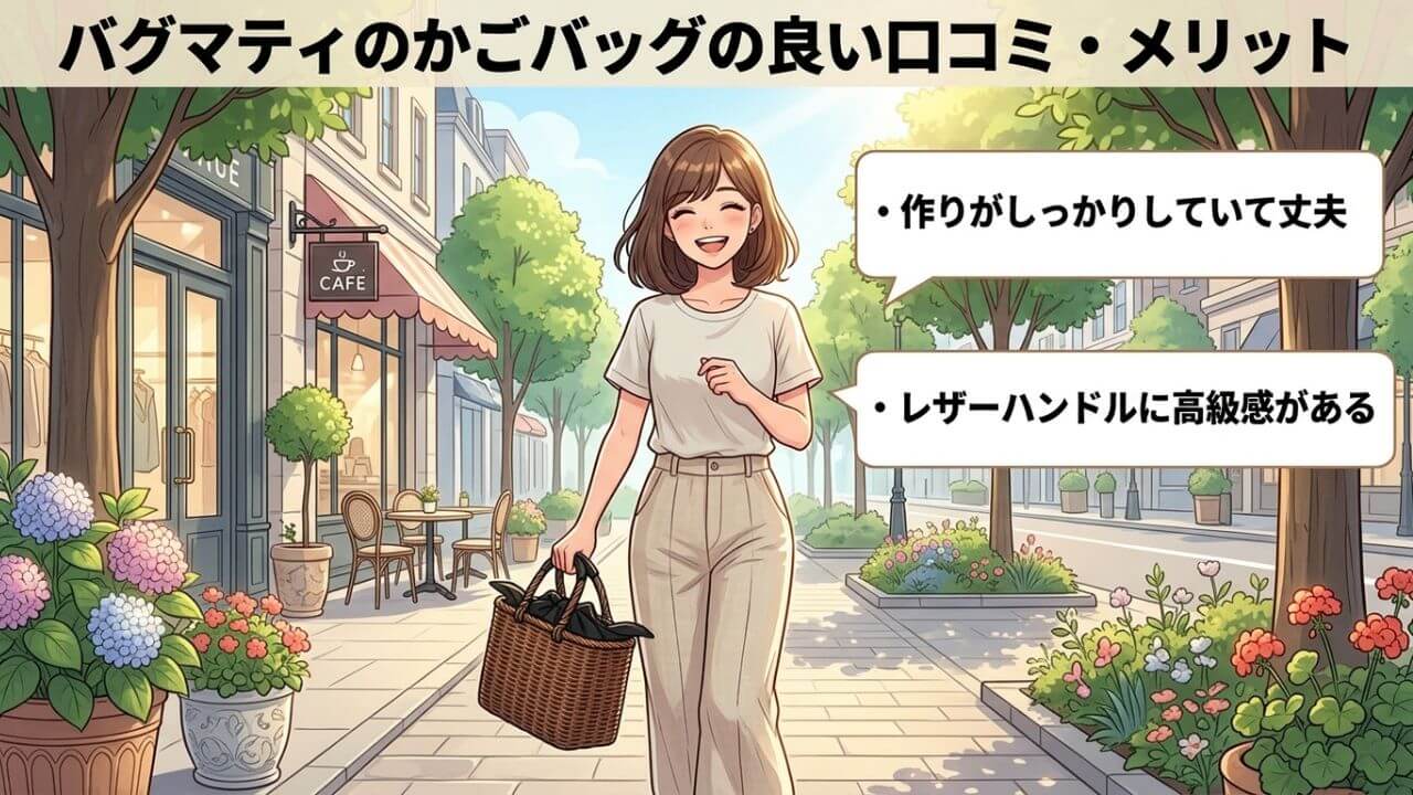 バグマティのかごバッグの良い口コミ・メリット