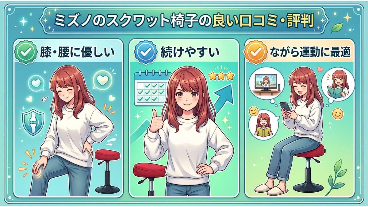 ミズノのスクワット椅子の良い口コミ・評判 