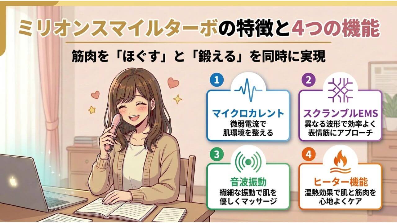 ミリオンスマイルターボの特徴と4つの機能