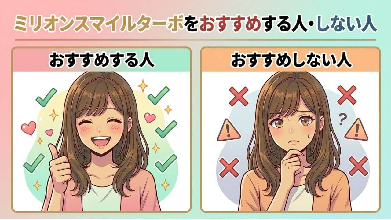 ミリオンスマイルターボをおすすめする人・しない人