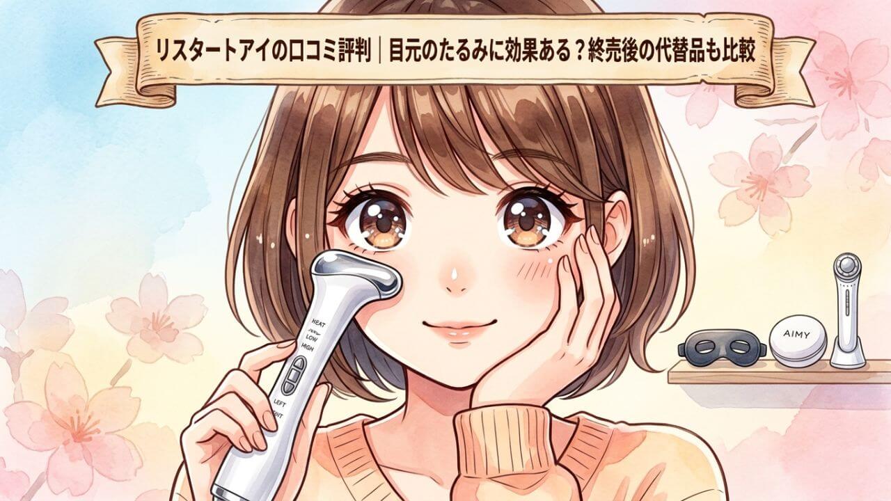 リスタートアイの口コミ評判：目元のたるみに効果ある？終売後の代替品も比較