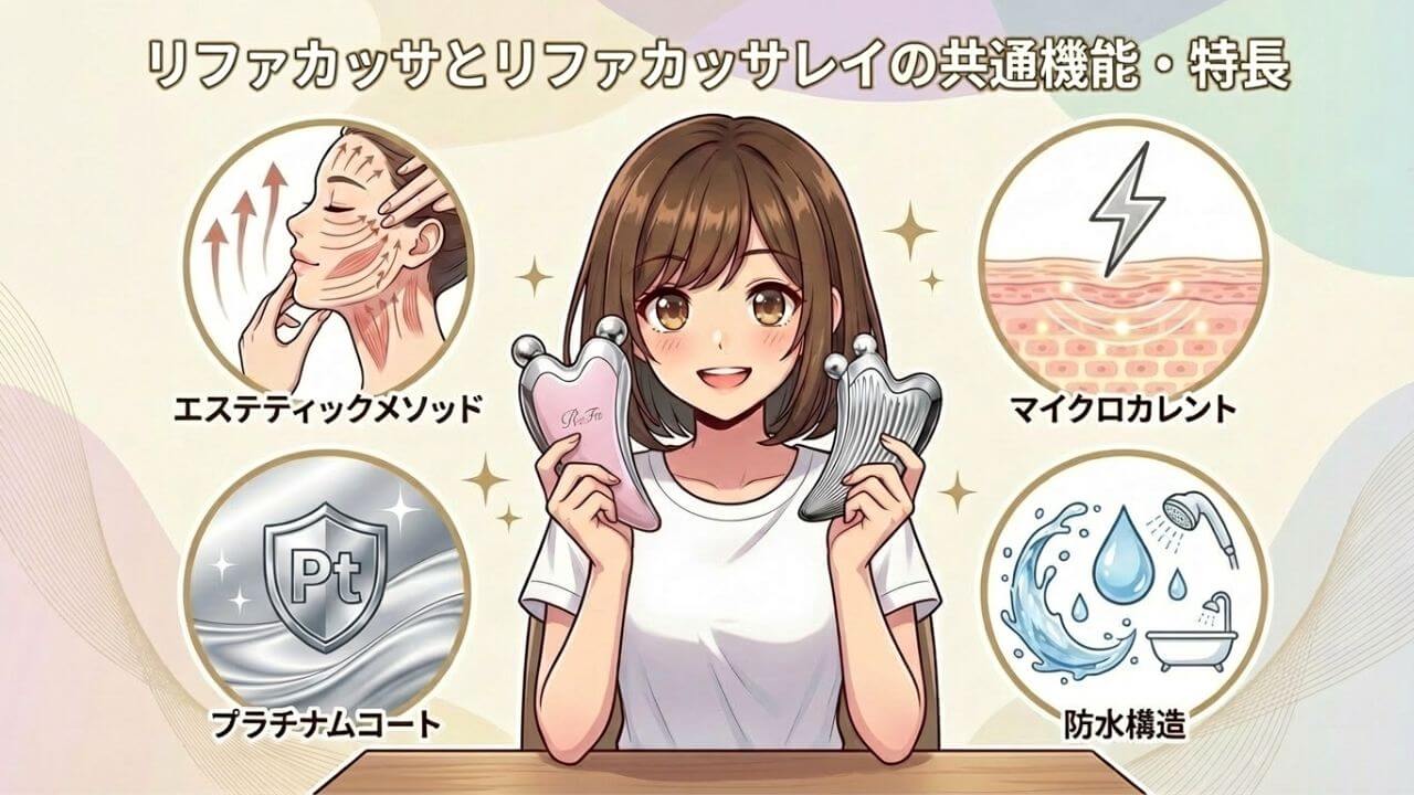 リファカッサとリファカッサレイの共通機能・特長 