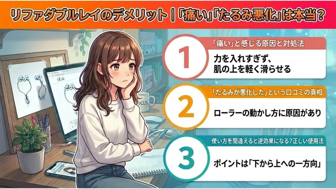 リファダブルレイのデメリット｜「痛い」「たるみ悪化」は本当？ 