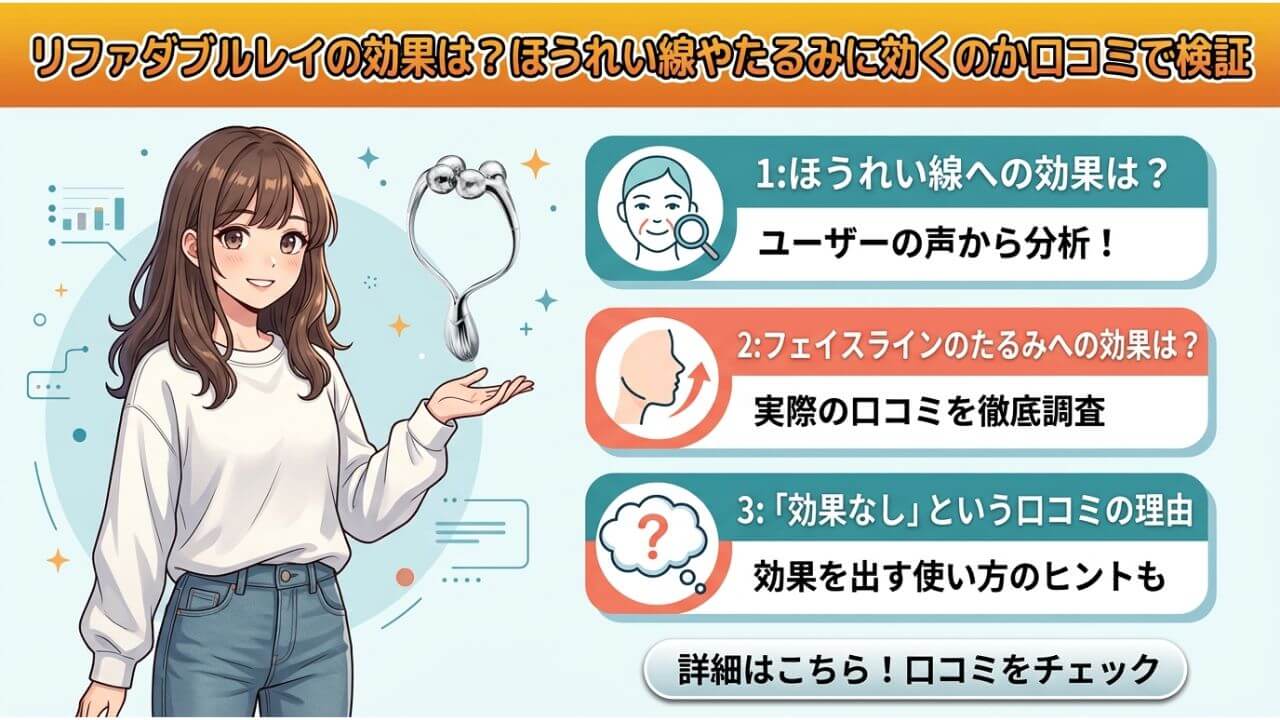 リファダブルレイの効果は？ほうれい線やたるみに効くのか口コミで検証 