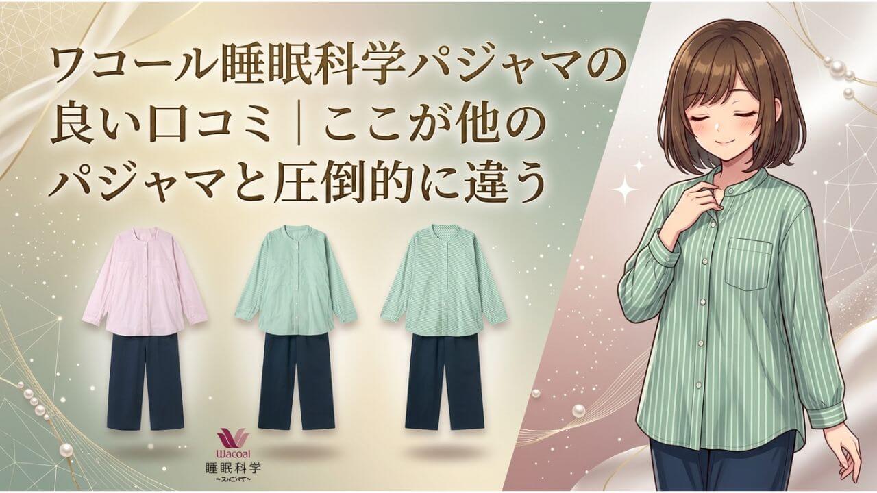 ワコール睡眠科学パジャマの良い口コミ｜ここが他のパジャマと圧倒的に違う 