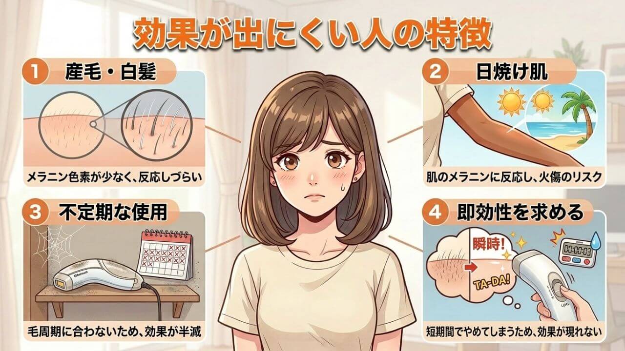 効果が出にくい人の特徴