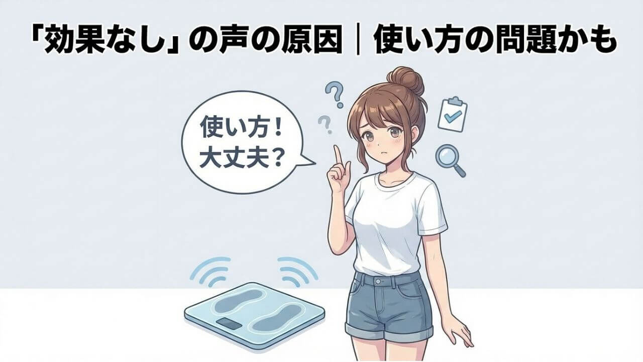 効果なし」の声の原因｜使い方の問題かも 