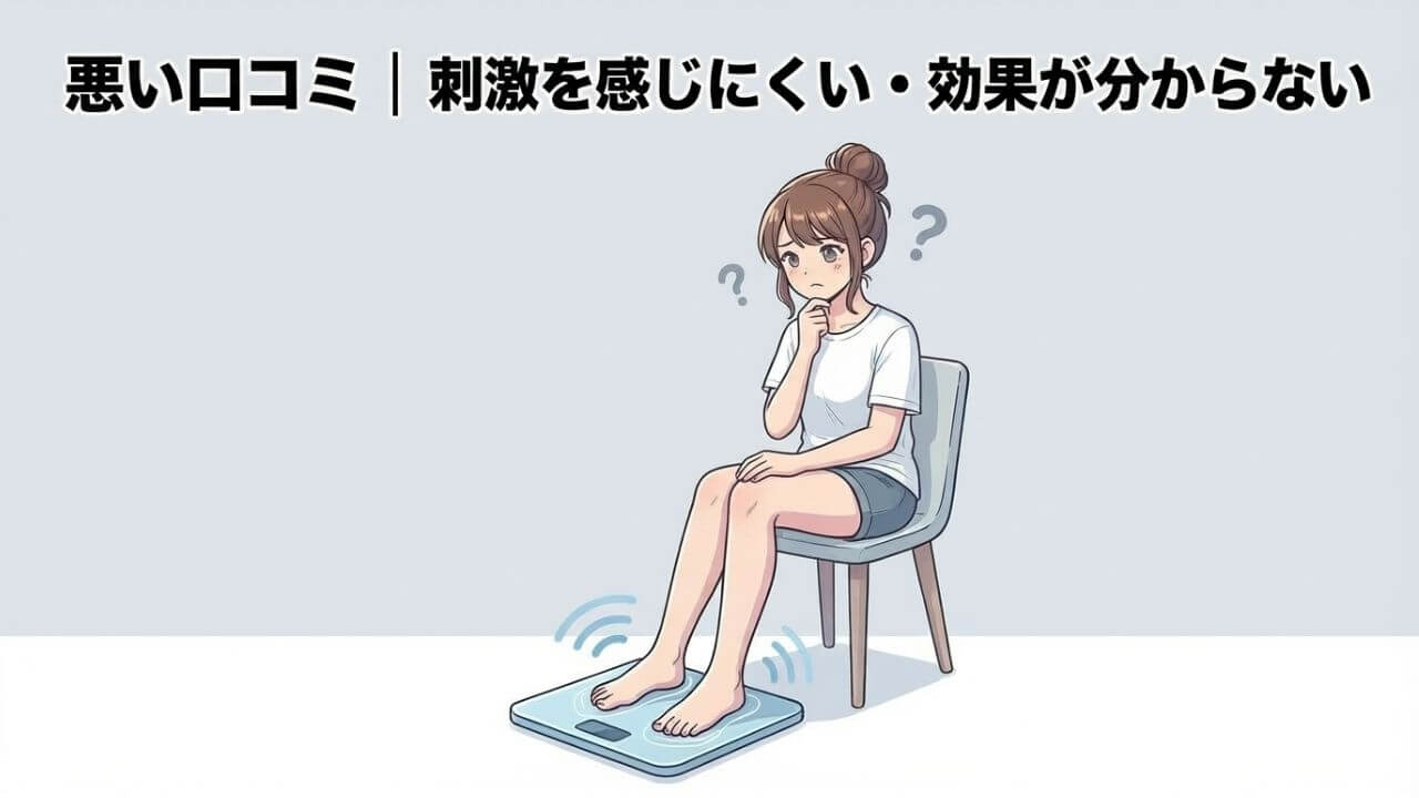 悪い口コミ｜刺激を感じにくい・効果が分からない 