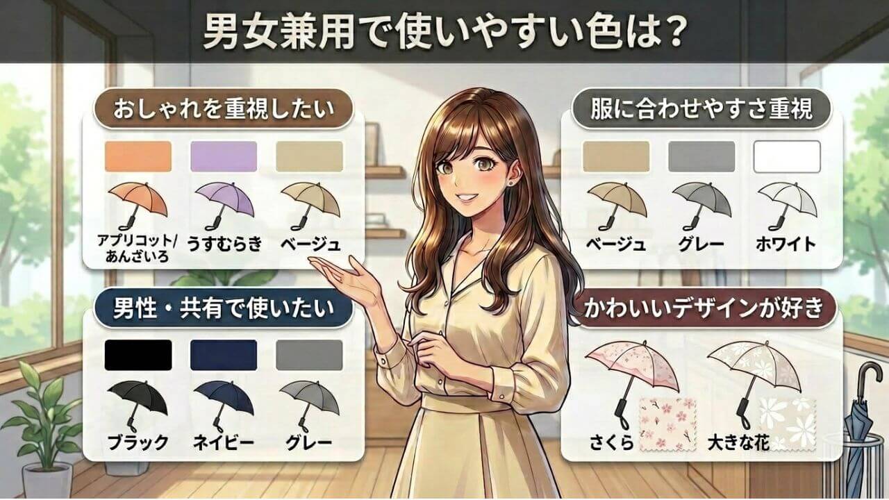 男女兼用で使いやすい色は？ 