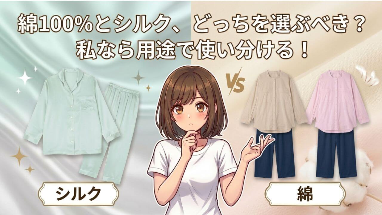 綿100%とシルク、どっちを選ぶべき？私なら用途で使い分ける 